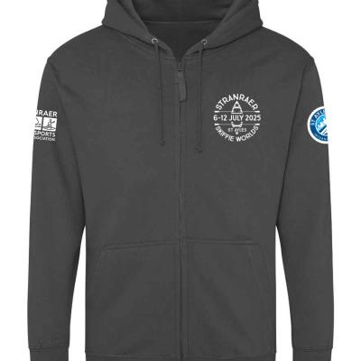 Skiffie Worlds Men's Zip Hoodie - Dark Grey
