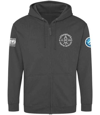 Skiffie Worlds Men's Zip Hoodie - Dark Grey