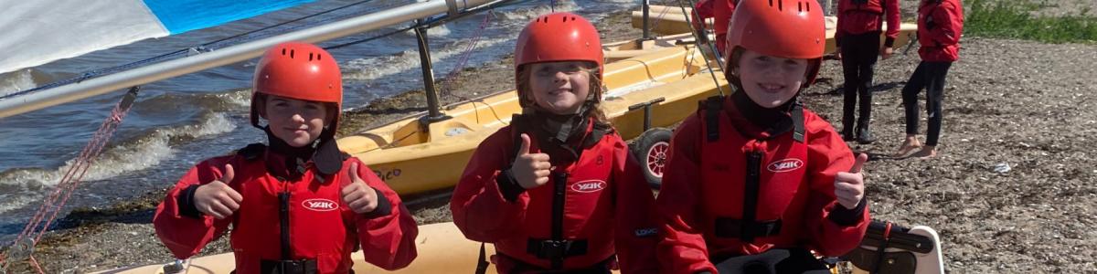 Kids enjoying water sports training with Stranraer Water Sports Association