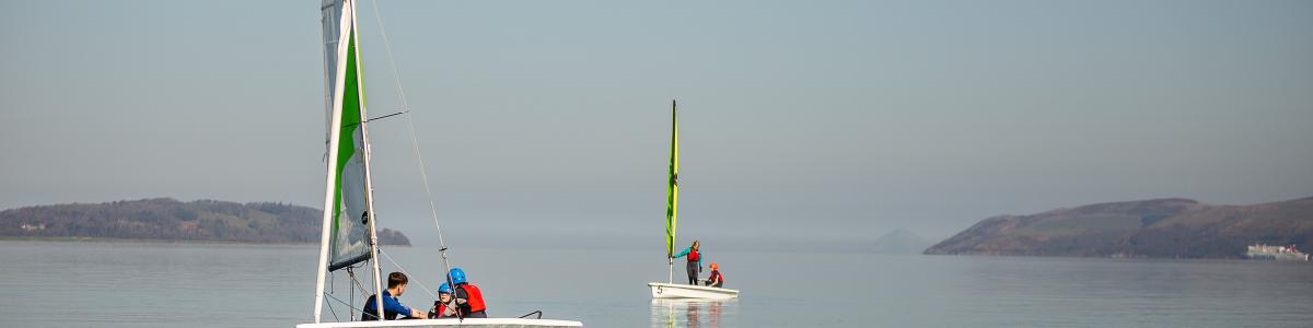 Sailing boats on Loch Ryan